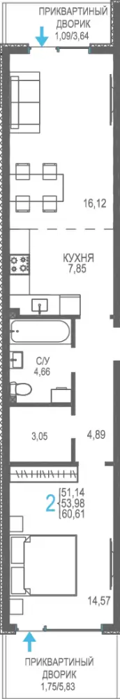 студия 358 60,61кв