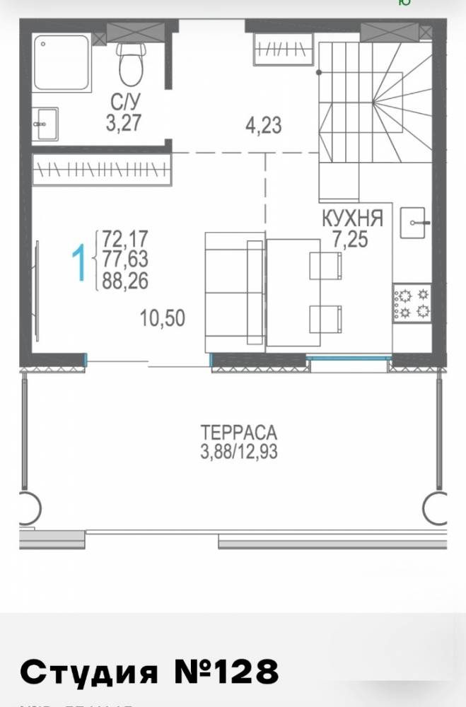 128 сек2 8эт 88,26кв