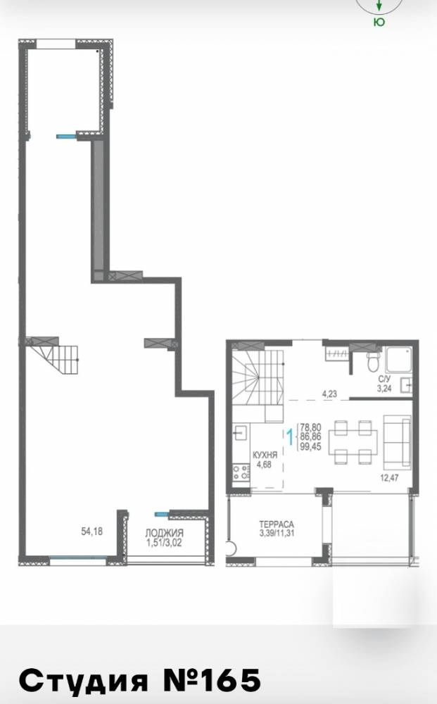 165 двухуровн сек3 10эт 99,45кв