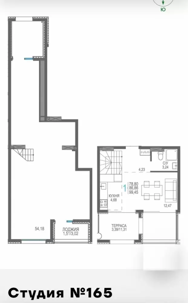 165 двухуровн сек3 10эт 99,45кв
