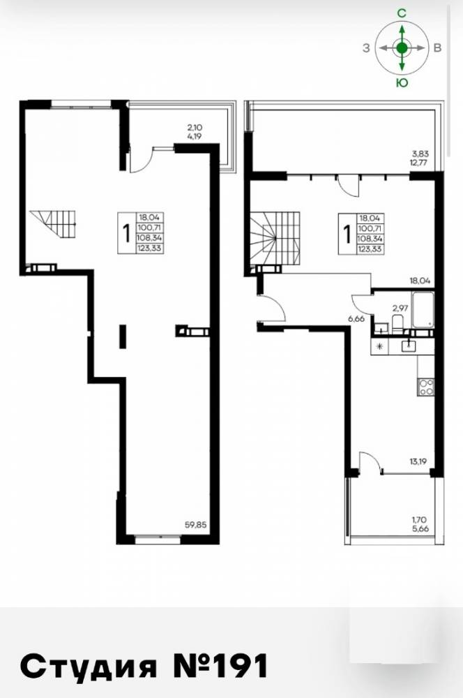 191 двухуровн сек4 8эт 123,33кв