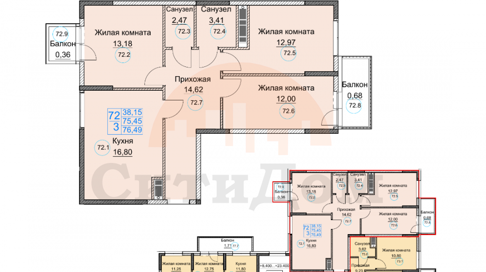 Продажа 3-комнатной квартиры, Крым, Крымская ул.,  1
