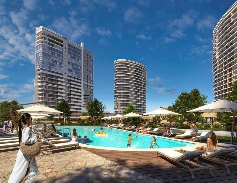 ак вид с басейном