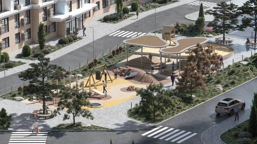 жк море двор с площадкой