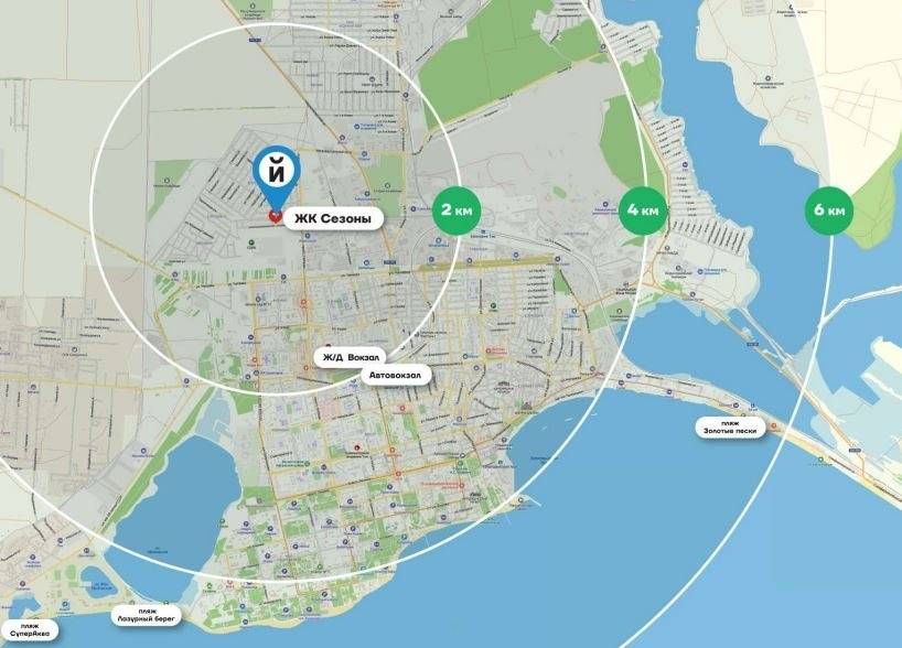 на карте жк сезоны