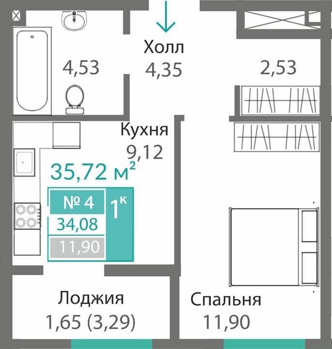 планировка кв 4