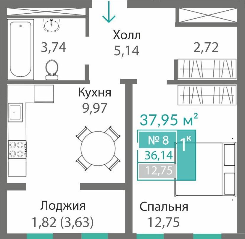 планировка кв 8