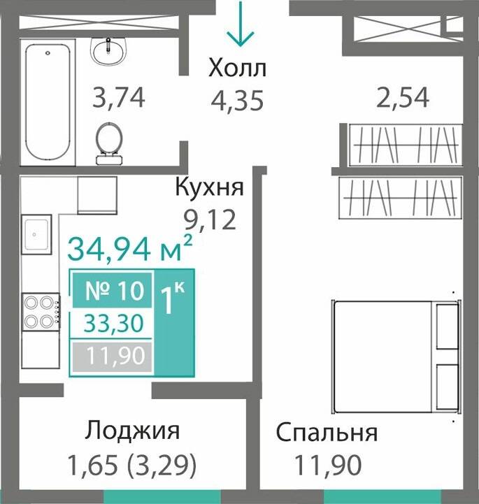 планировка кв 10