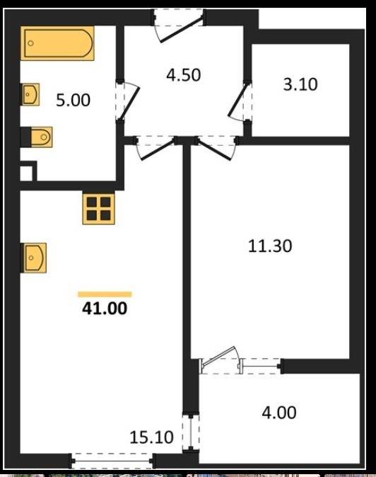 1к.кв-40,4 м.кв-110